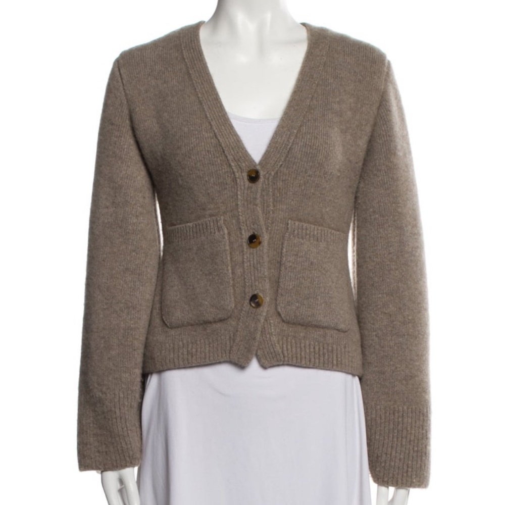 Khaite Scarlet Cardigan in Barley